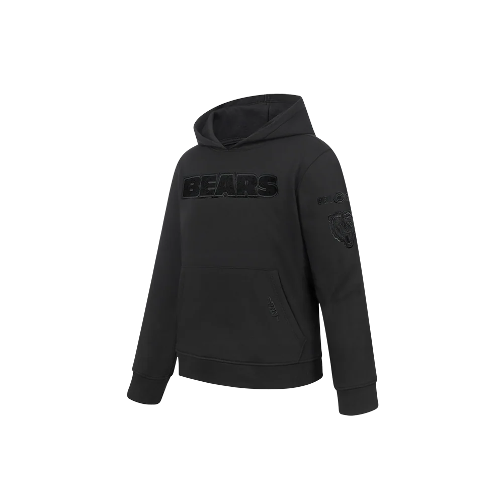 NFL CHICAGO BEARS TRIPLE BLACK LITTLE BOYS FLEECE PULLOVER HOODIE (BLACK) - Image 3