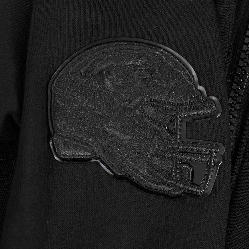 NFL CHICAGO BEARS TRIPLE BLACK LITTLE BOY'S FLC FZ HOODIE (BLACK) - Image 6