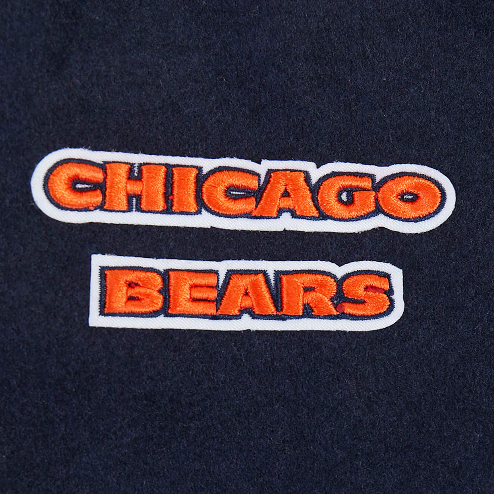 NFL CHICAGO BEARS RETRO CLASSIC LITTLE BOYS RIB WOOL VARSITY JACKET (MIDNIGHT NAVY/ORANGE/MIDNIGHT NAVY) - Image 7