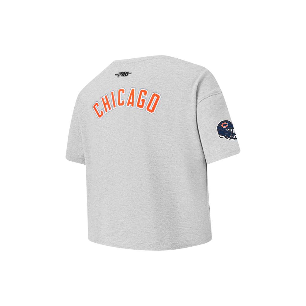 NFL CHICAGO BEARS CLASSIC LITTLE GIRL'S SS BOXY TEE (HEATHER GREY) - Image 4