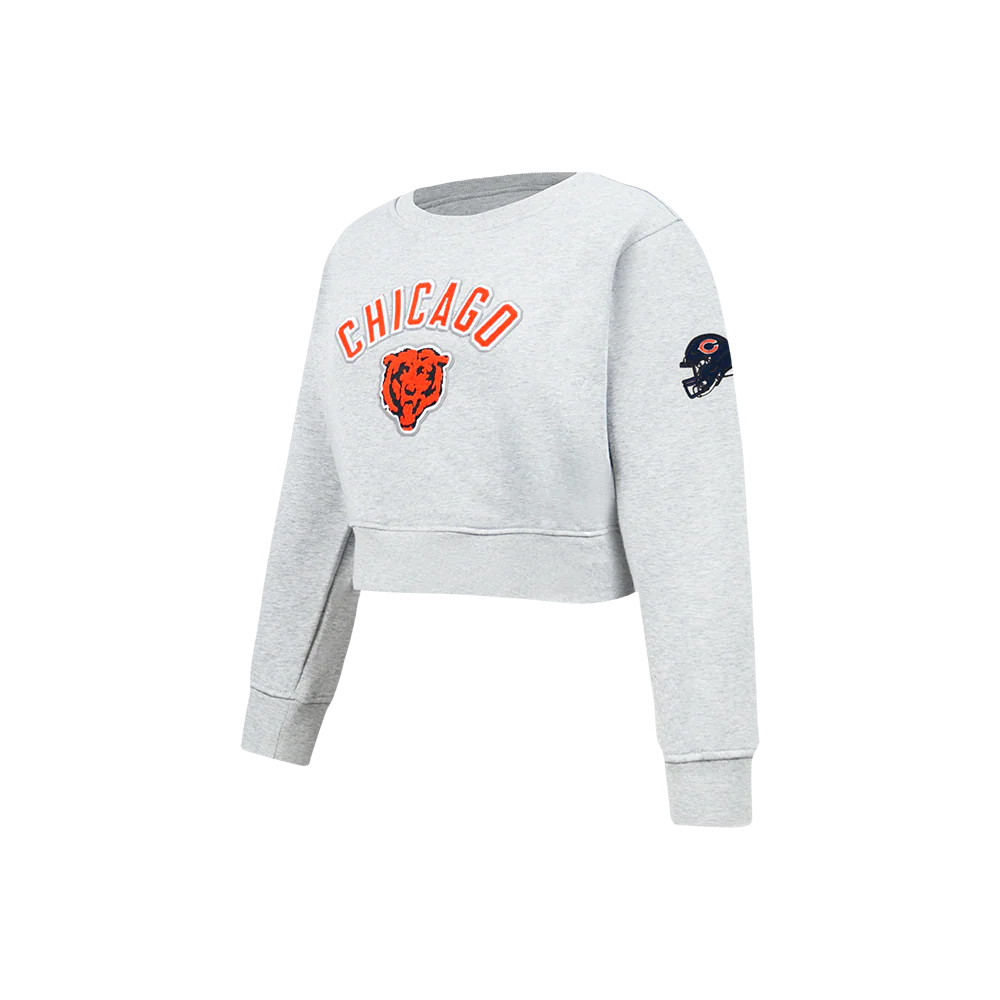 NFL CHICAGO BEARS CLASSIC LITTLE GIRL'S FLC CREWNECK (HEATHER GREY) - Image 3