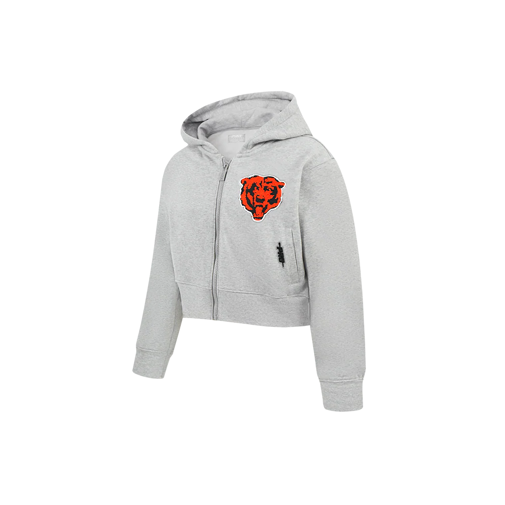 NFL CHICAGO BEARS CLASSIC LITTLE GIRL'S FLC FZ HOODIE (HEATHER GREY) - Image 3