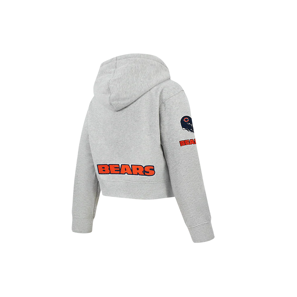 NFL CHICAGO BEARS CLASSIC LITTLE GIRL'S FLC FZ HOODIE (HEATHER GREY) - Image 4