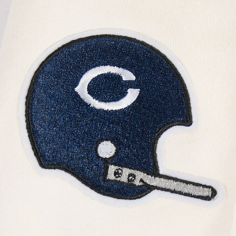 NFL CHICAGO BEARS RETRO CLASSIC LITTLE GIRL'S RIB FLC PO HOODIE (EGGSHELL/ MIDNIGHT NAVY) - Image 5