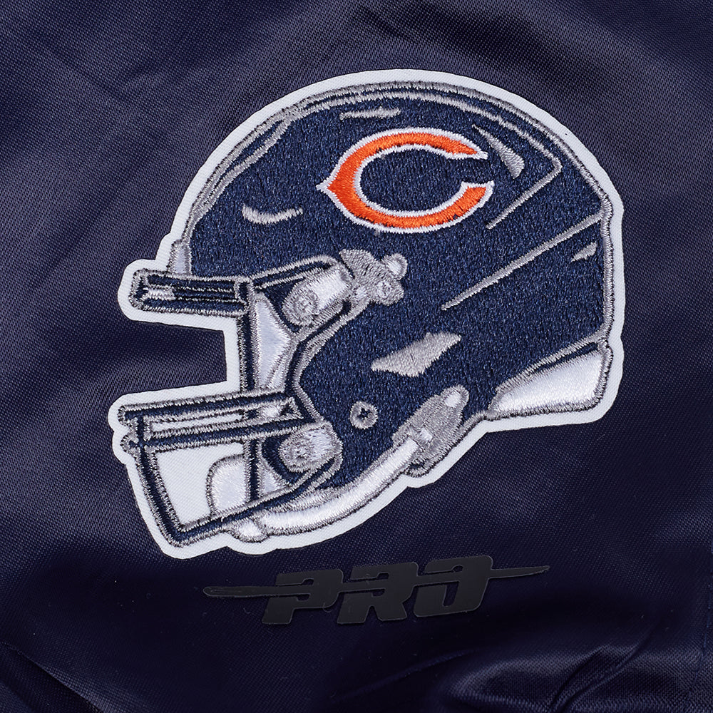NFL CHICAGO BEARS MASHUP WOMEN'S RIB SATIN JACKET (MIDNIGHT NAVY/ORANGE/MIDNIGHT NAVY) - Image 6