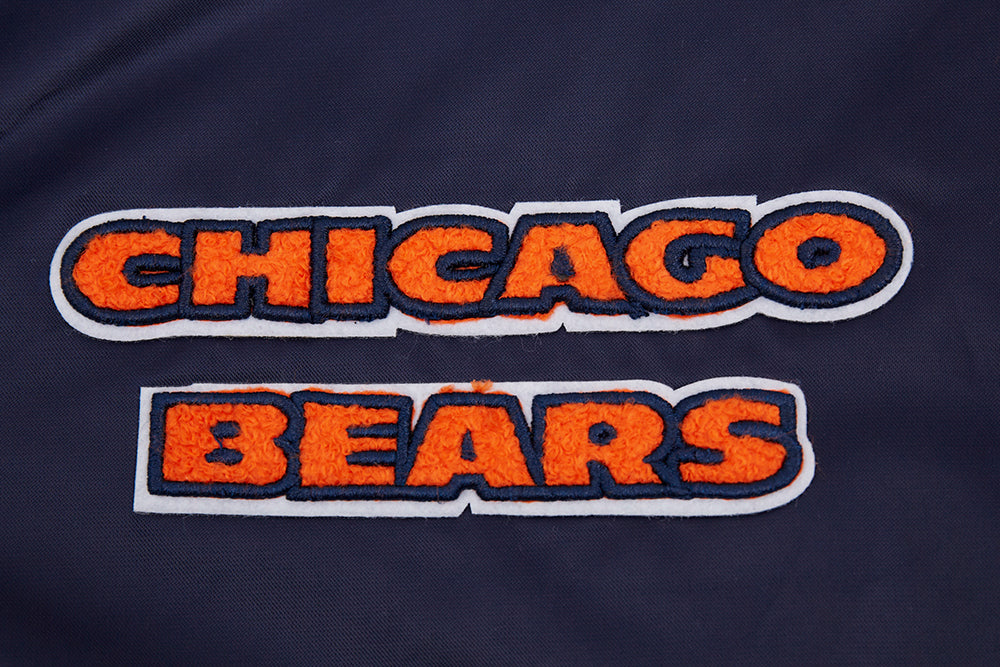NFL CHICAGO BEARS RETRO CLASSIC WOMEN'S RIB SATIN JACKET (MIDNIGHT NAVY/ORANGE/MIDNIGHT NAVY) - Image 5