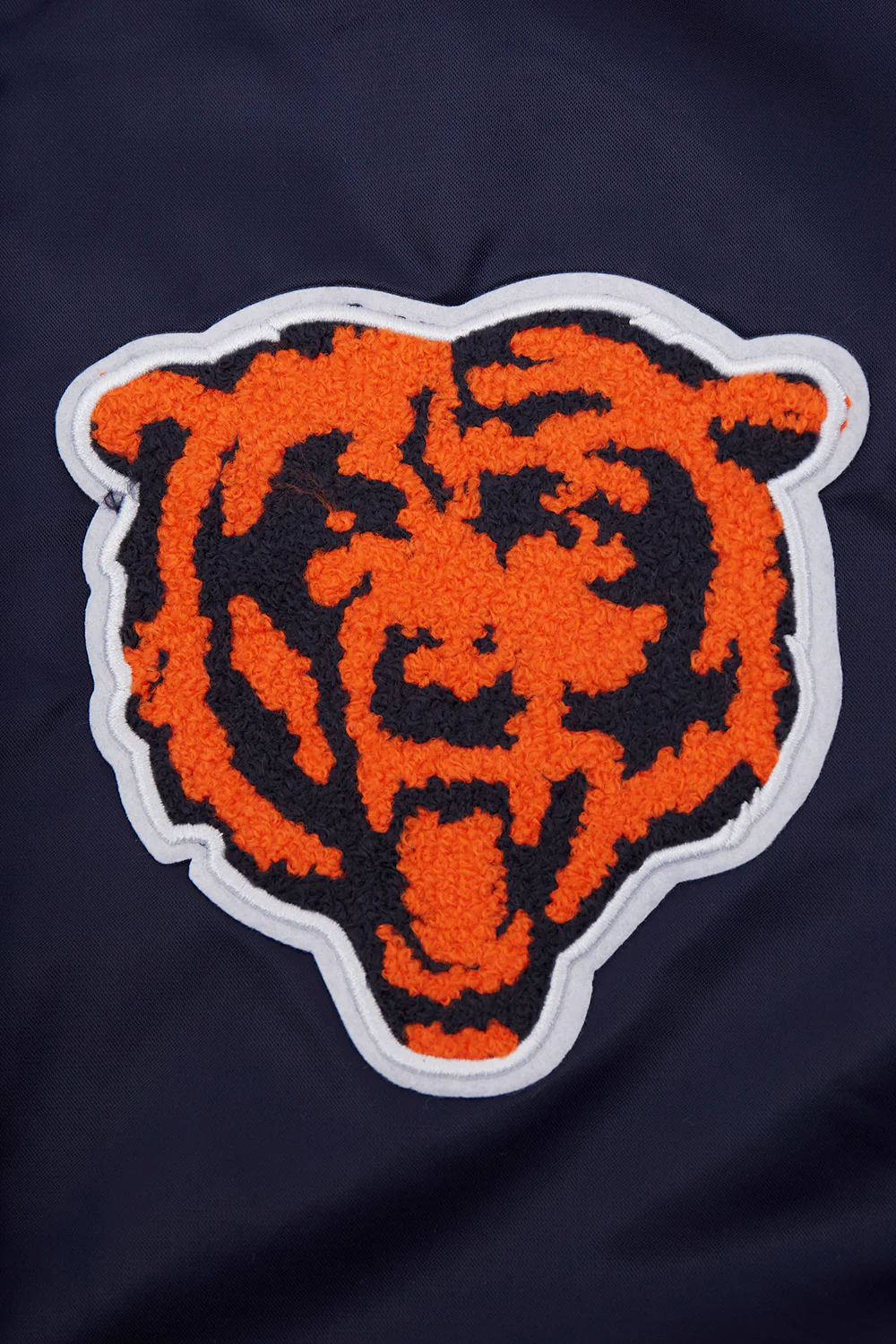 NFL CHICAGO BEARS RETRO CLASSIC WOMEN'S RIB SATIN JACKET (MIDNIGHT NAVY/ORANGE/MIDNIGHT NAVY) - Image 6