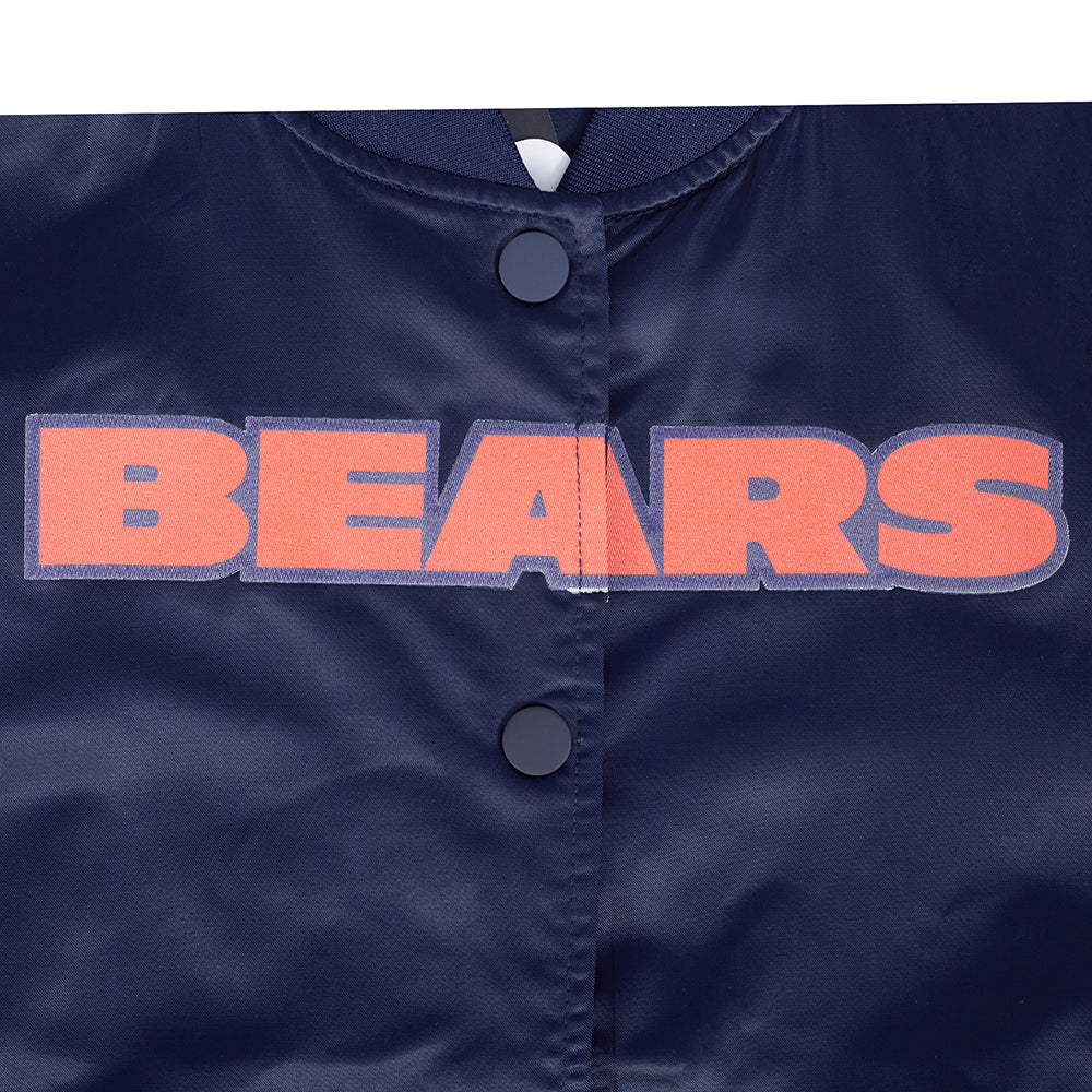 NFL CHICAGO BEARS CLASSIC WOMEN'S SATIN JACKET (MIDNIGHT NAVY) - Image 5