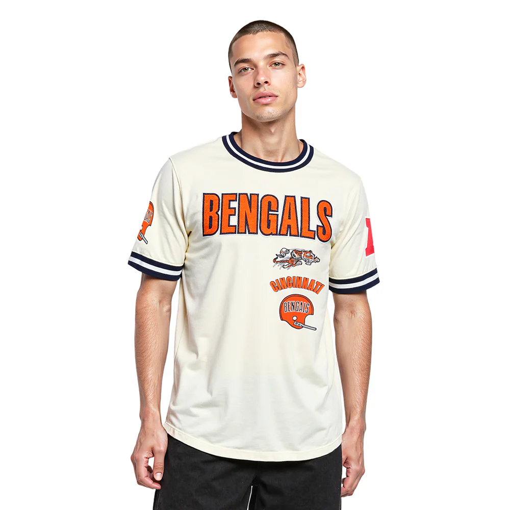 NFL CINCINNATI BENGALS RETRO CLASSIC MEN'S TEE (EGGSHELL/ BLACK)