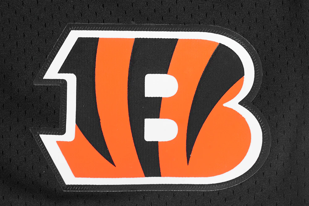 NFL CINCINNATI BENGALS JOE BURROW #9 MESH MEN'S SHORT (BLACK/ORANGE) - Image 5