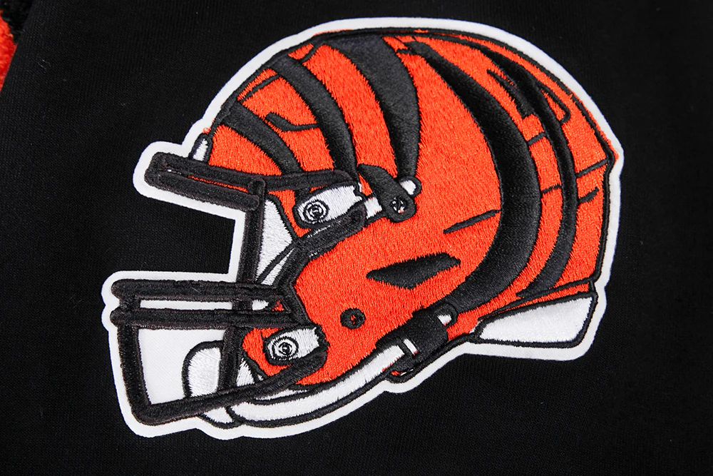 NFL CINCINNATI BENGALS CLASSIC CHENILLE MEN'S PULLOVER HOODIE (BLACK) - Image 5