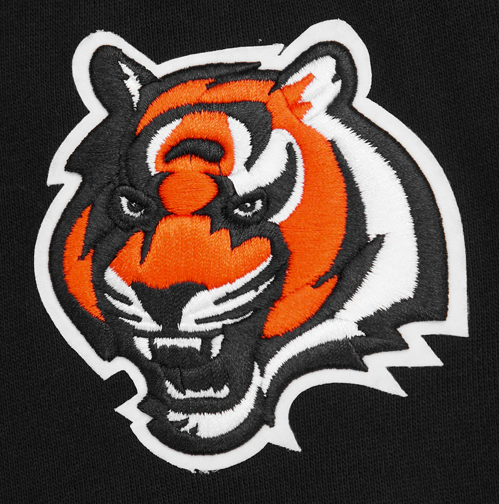NFL CINCINNATI BENGALS MASHUP MEN'S RIB PULLOVER HOODIE (BLACK/ORANGE) - Image 7