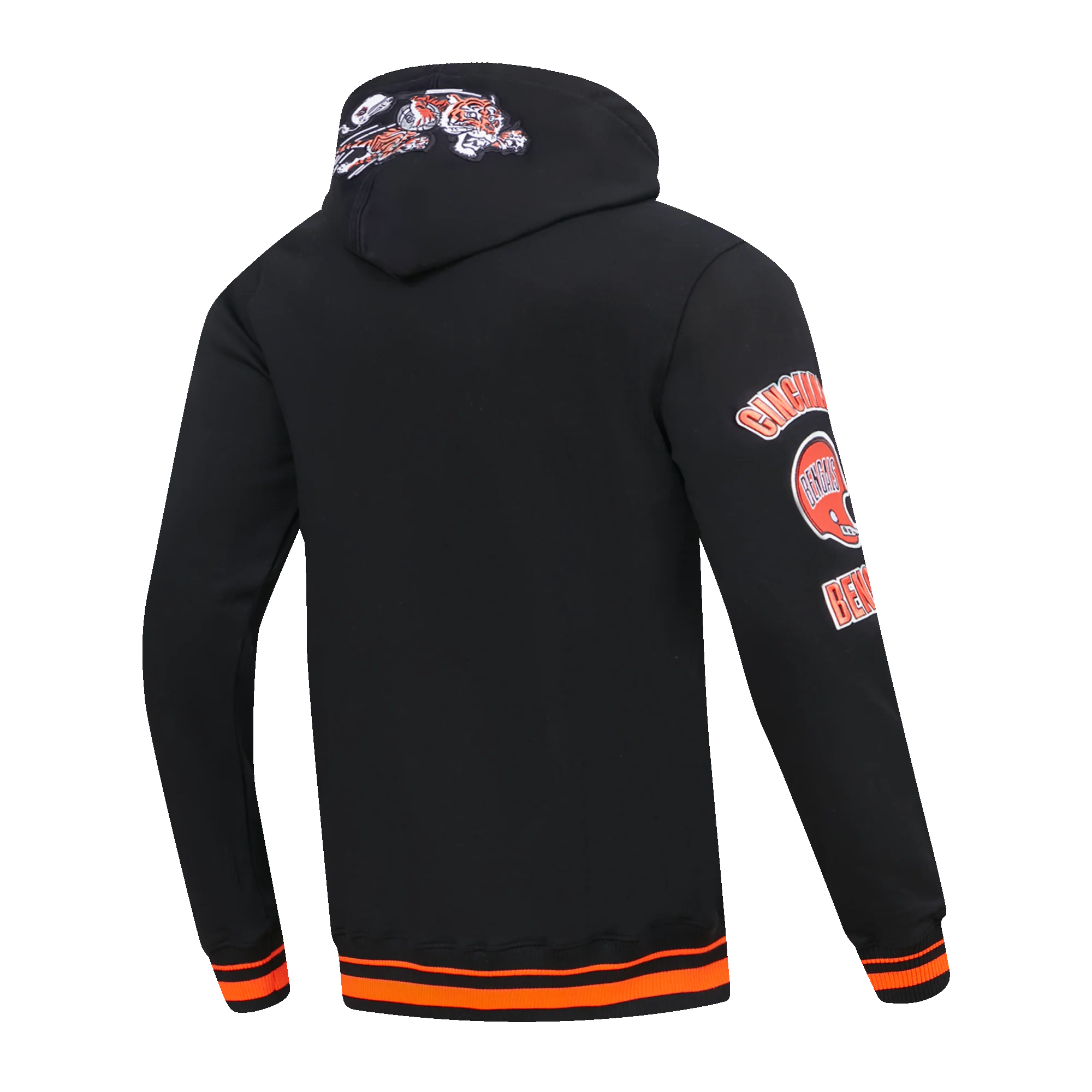 NFL CINCINNATI BENGALS RETRO CLASSIC MEN'S PULLOVER HOODIE (BLACK/ORANGE) - Image 11