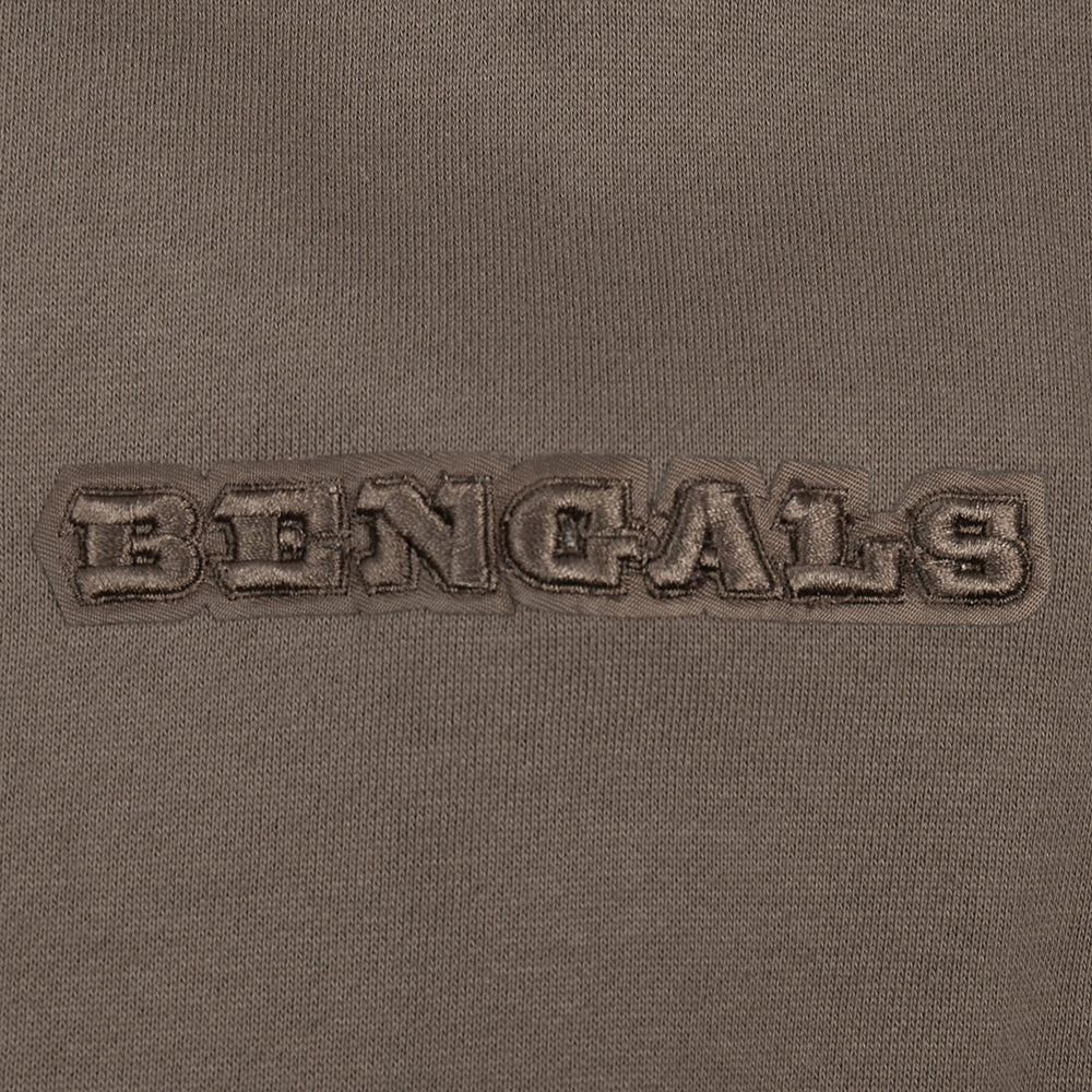 NFL CINCINNATI BENGALS NEUTRAL MEN'S DROP SHOULDER PULLOVER HOODIE (DARK TAUPE) - Image 7