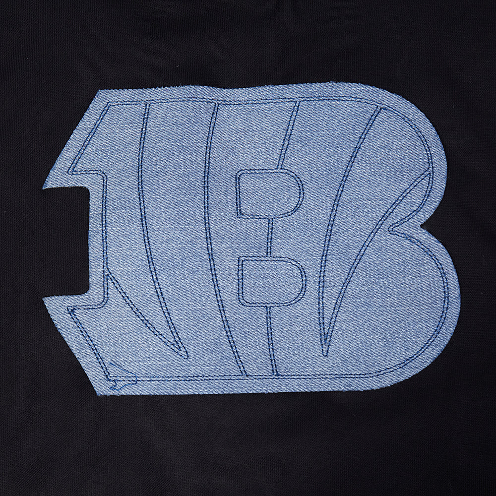 NFL CINCINNATI BENGALS VARSITY BLUES MEN'S FLC PO HOODIE (BLACK) - Image 10