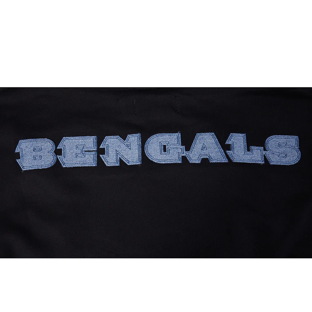 NFL CINCINNATI BENGALS VARSITY BLUES MEN'S FLC PO HOODIE (BLACK) - Image 15