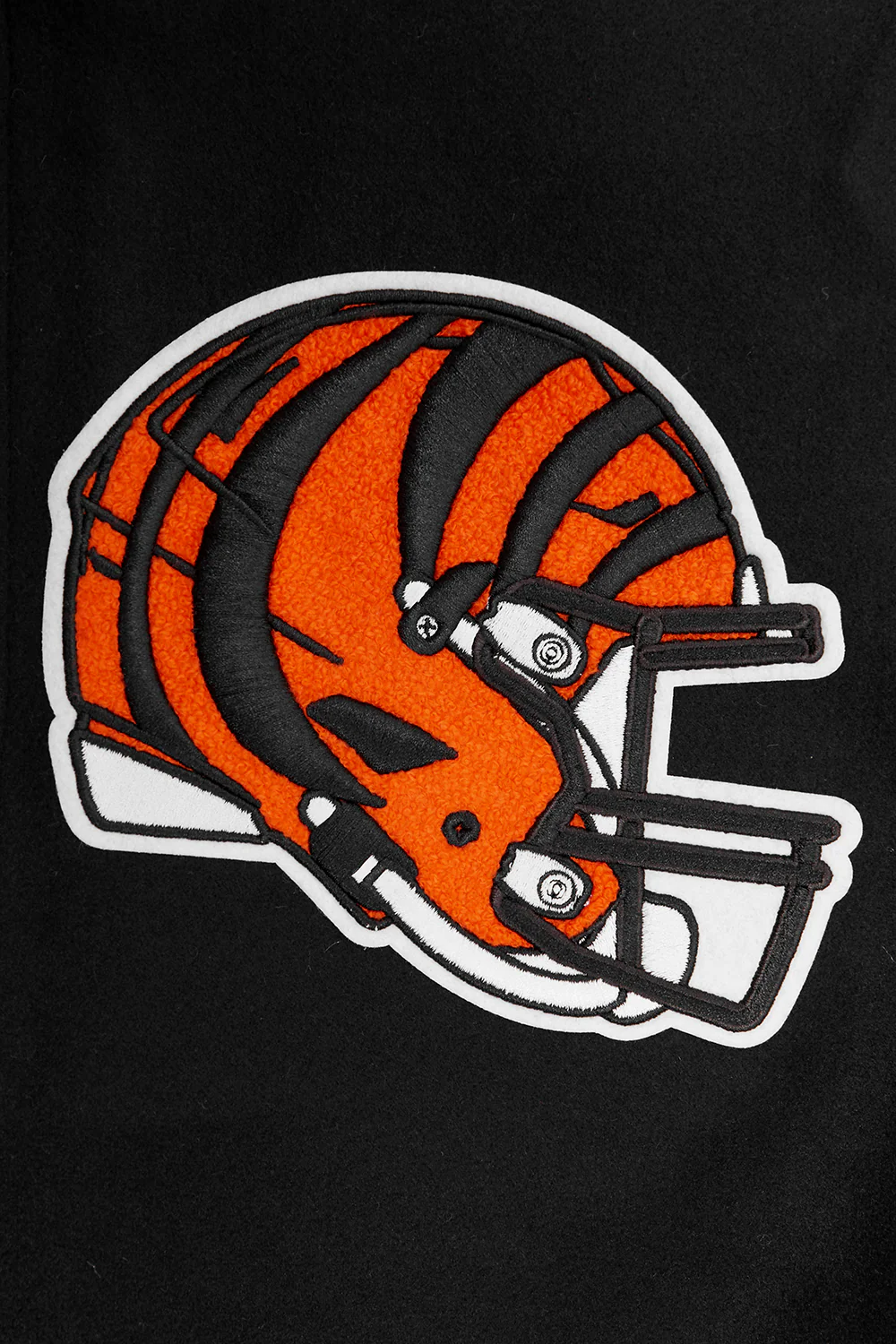 NFL CINCINNATI BENGALS MASHUP MEN'S RIB WOOL VARSITY JACKET (BLACK/ORANGE) - Image 7