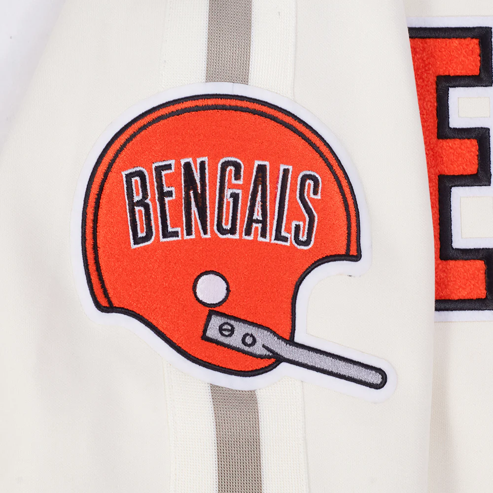 NFL CINCINNATI BENGALS PRO GAME DAY MEN'S RETRO JACKET (EGGSHELL/TAUPE/EGGSHELL) - Image 7