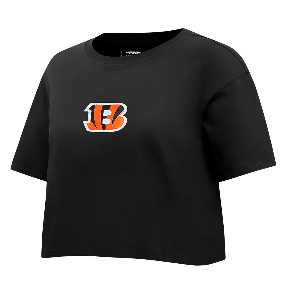 NFL CINCINNATI BENGALS WINGSPAN WOMEN'S SJ BOXY TEE (BLACK) - Image 4