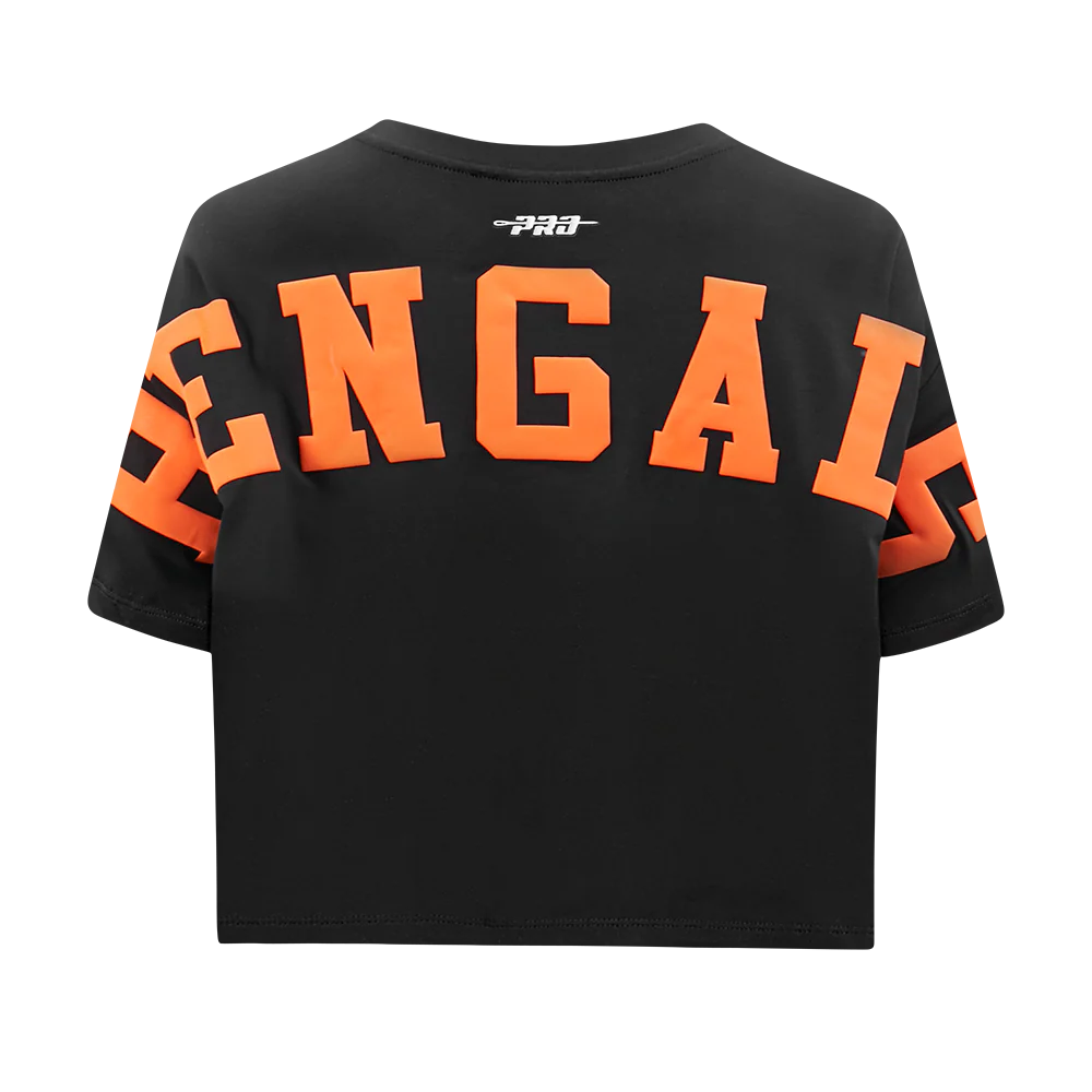 NFL CINCINNATI BENGALS WINGSPAN WOMEN'S SJ BOXY TEE (BLACK) - Image 5