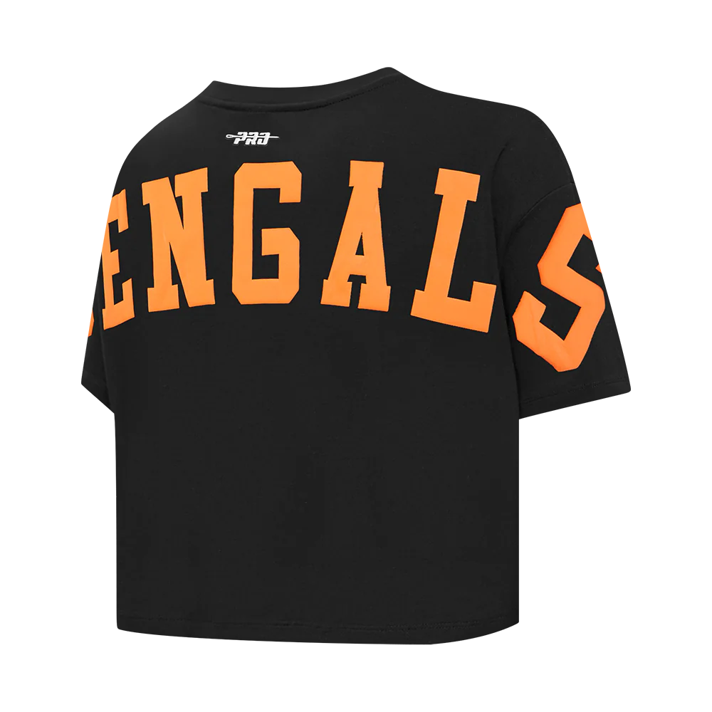 NFL CINCINNATI BENGALS WINGSPAN WOMEN'S SJ BOXY TEE (BLACK) - Image 6