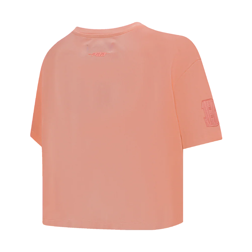 NFL CINCINNATI BENGALS NEUTRAL SINGLE JERSEY BOXY TEE (GUAVA) - Image 4