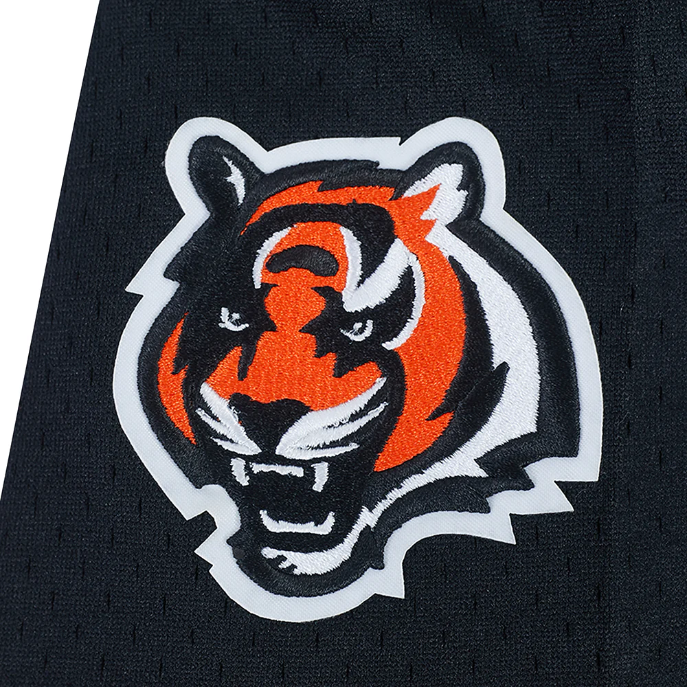 NFL CINCINNATI BENGALS CLASSIC BIG BOY'S MESH BUTTON DOWN SHIRT (BLACK/ORANGE) - Image 5
