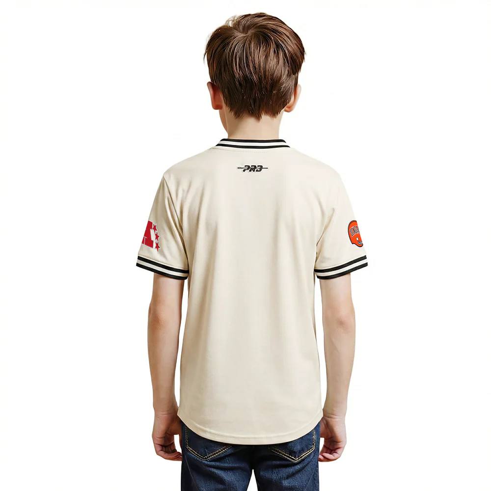 NFL CINCINNATI BENGALS RETRO CLASSIC BIG BOY'S SS STRIPED RIB TEE (EGGSHELL/ BLACK) - Image 2
