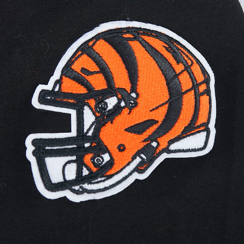 NFL CINCINNATI BENGALS CLASSIC BIG BOY'S FLC FZ PO HOODIE (BLACK) - Image 7
