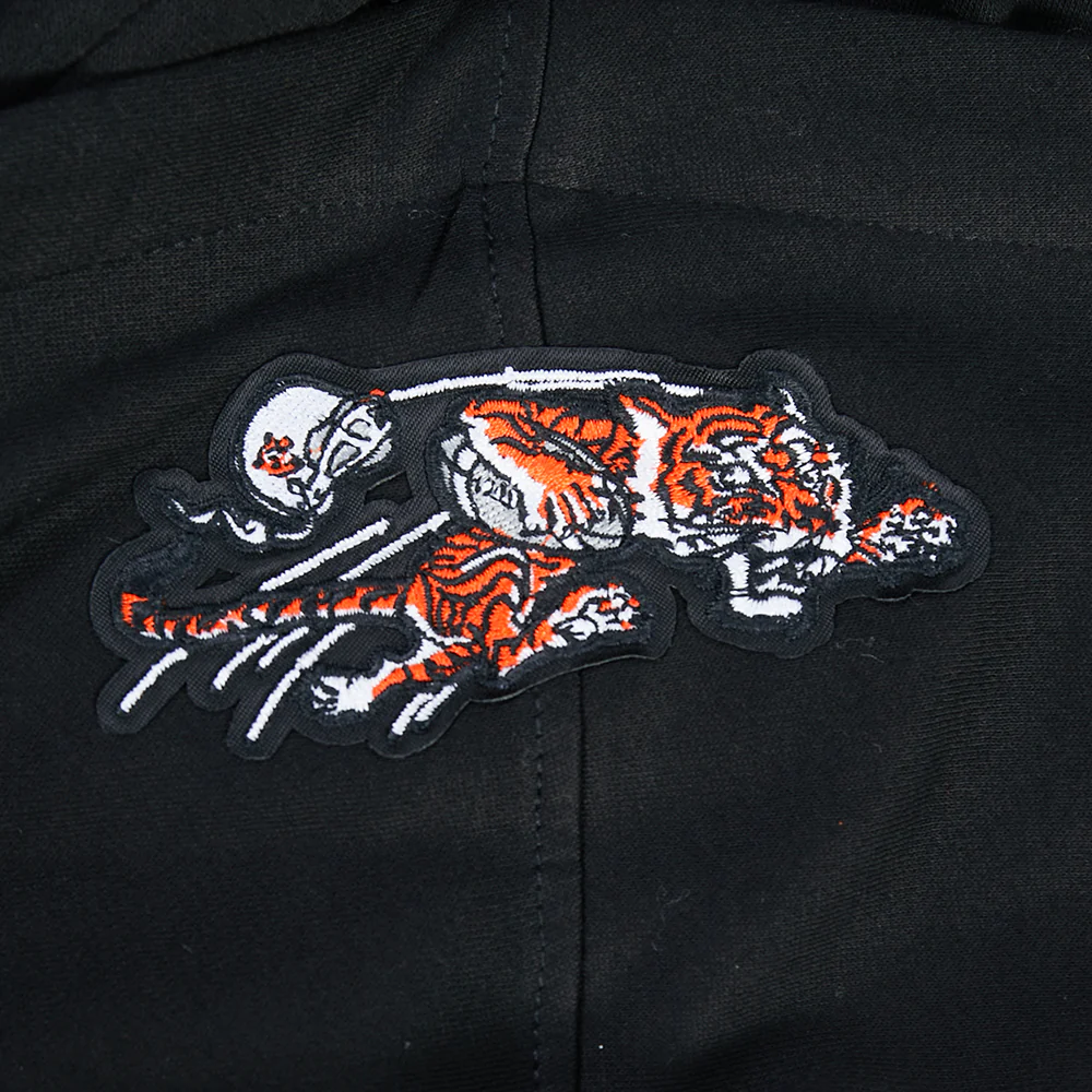 NFL CINCINNATI BENGALS RETRO CLASSIC BIG BOYS RIB FLEECE PULLOVER HOODIE (BLACK/ORANGE) - Image 7