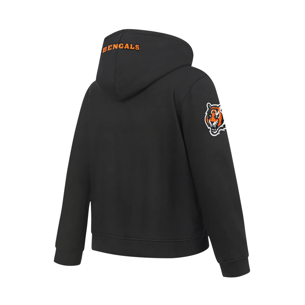 NFL CINCINNATI BENGALS CLASSIC CHENILLE BIG BOY'S FLEECE PO HOODIE (BLACK) - Image 2
