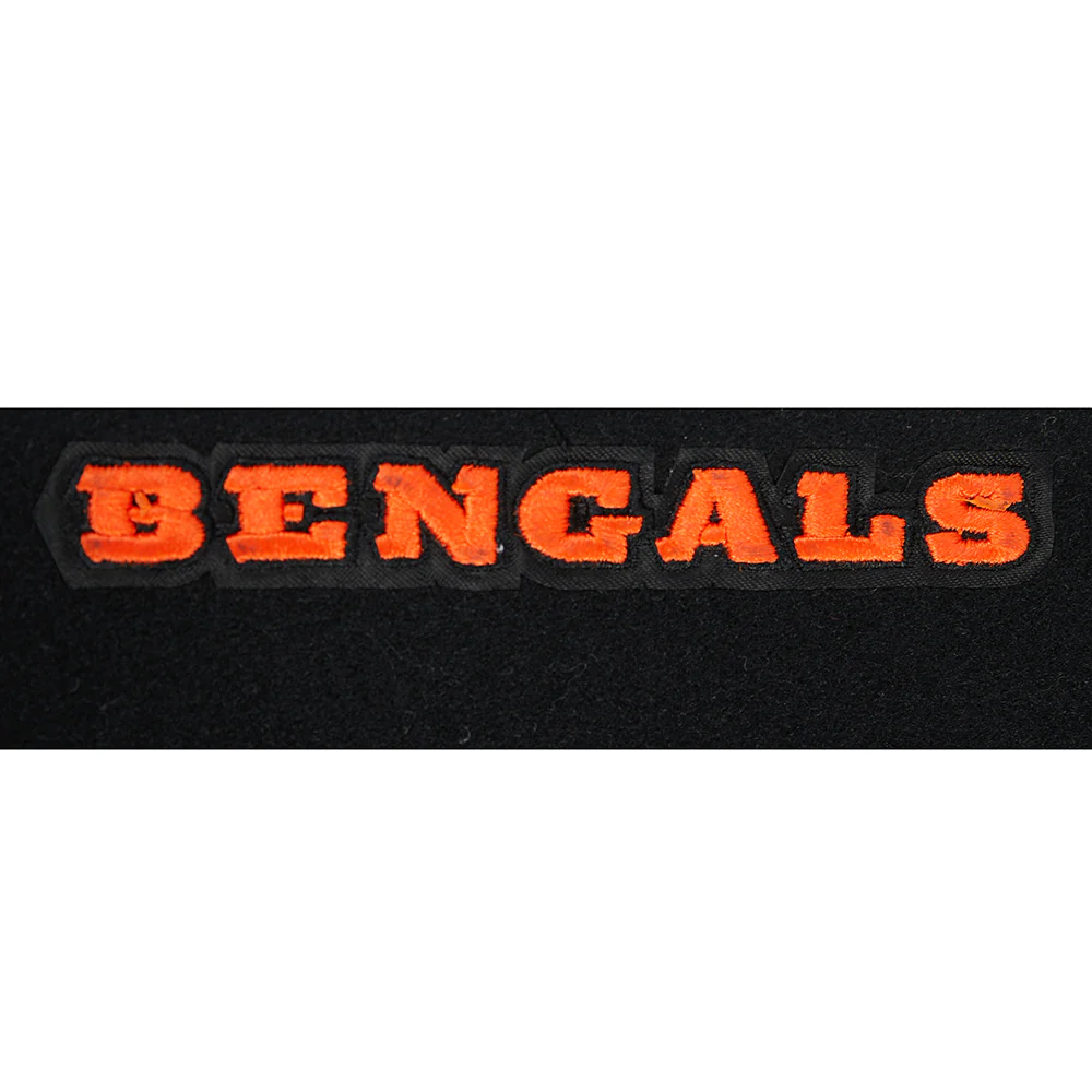 NFL CINCINNATI BENGALS CLASSIC CHENILLE BIG BOY'S WOOL VARSITY JACKET (BLACK/WHITE) - Image 7