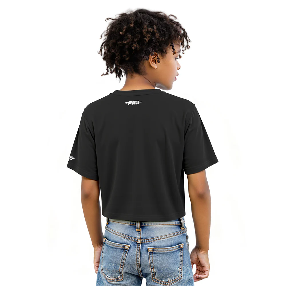 NFL CINCINNATI BENGALS RETRO CLASSIC BIG GIRLS SHORT SLEEVE BOXY TEE (BLACK) - Image 2
