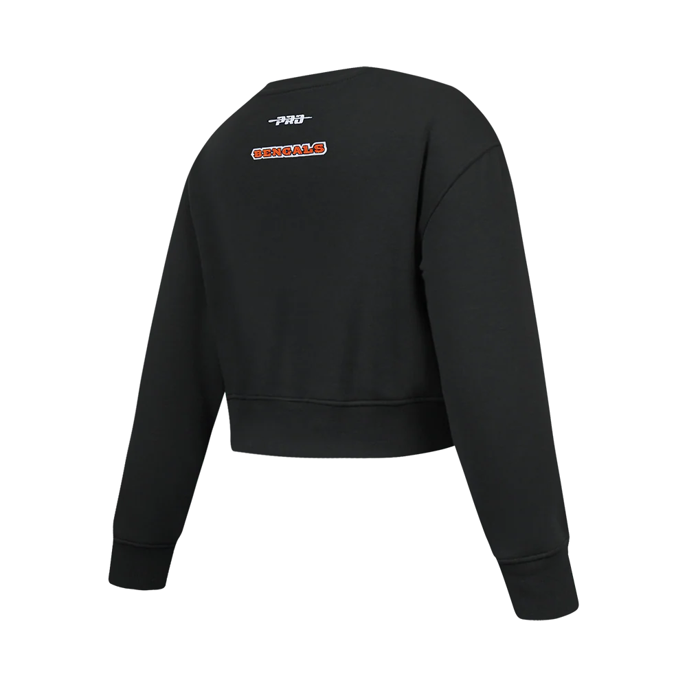 NFL CINCINNATI BENGALS CLASSIC BIG GIRL'S FLC CREWNECK (BLACK) - Image 4