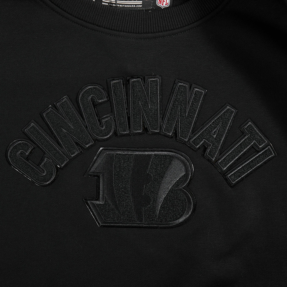 NFL CINCINNATI BENGALS TRIPLE BLACK WOMEN'S FLC CREWNECK (TRIPLE BLACK WOMEN'S) - Image 14