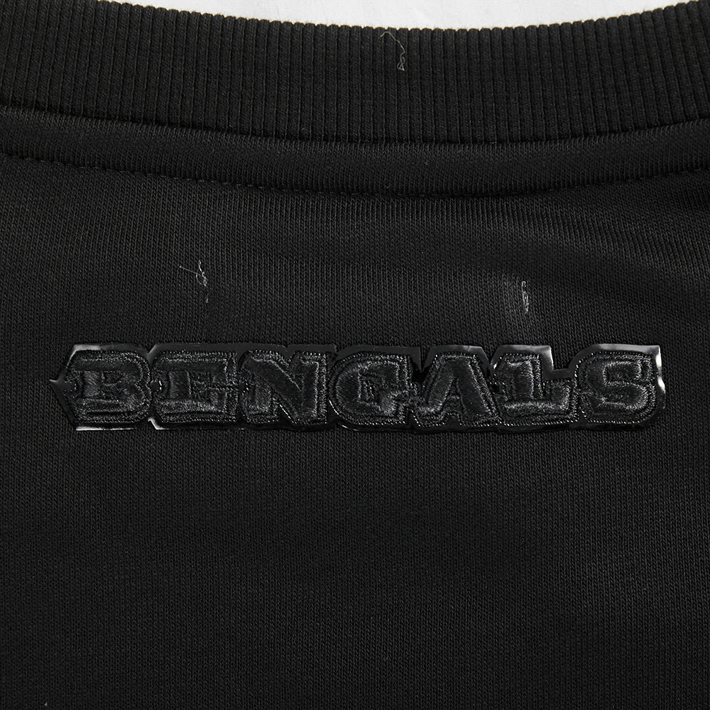 NFL CINCINNATI BENGALS TRIPLE BLACK WOMEN'S FLC CREWNECK (TRIPLE BLACK WOMEN'S) - Image 9