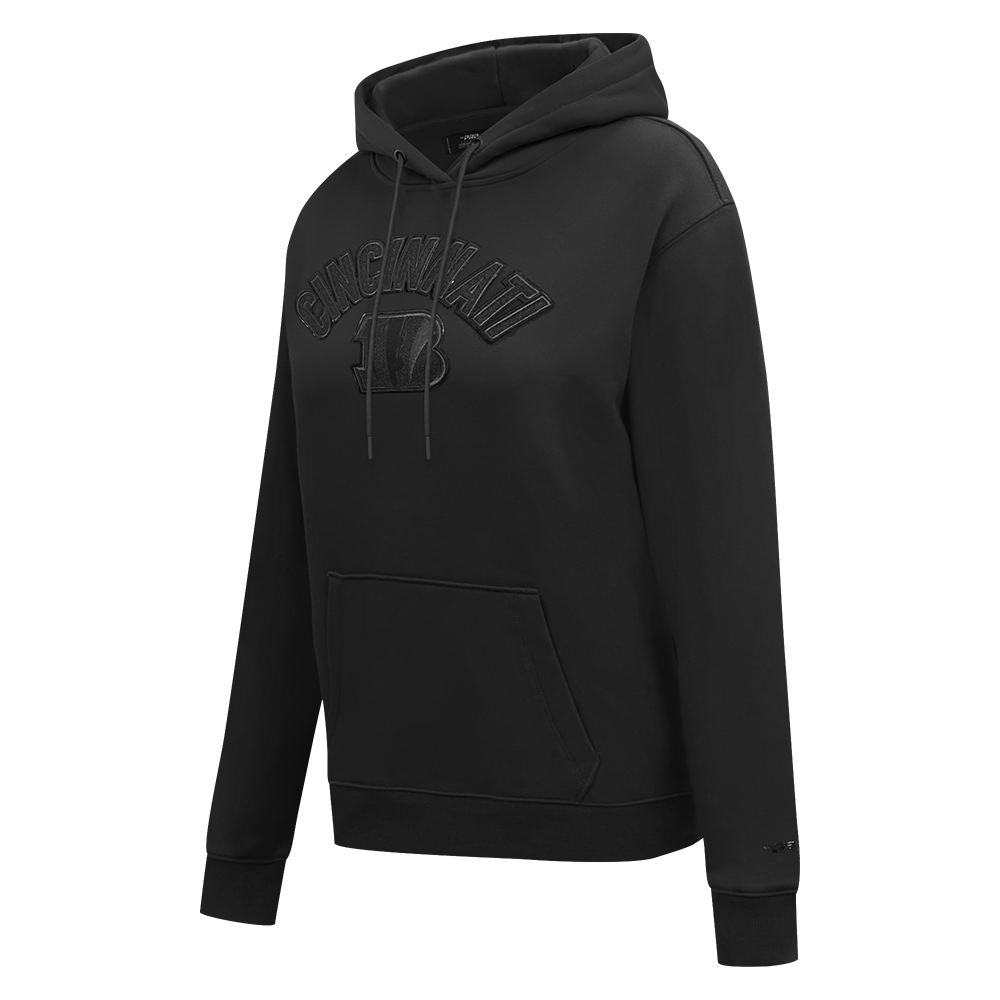 NFL CINCINNATI BENGALS TRIPLE BLACK WOMEN'S FLC PO HOODIE (TRIPLE BLACK WOMEN'S) - Image 2