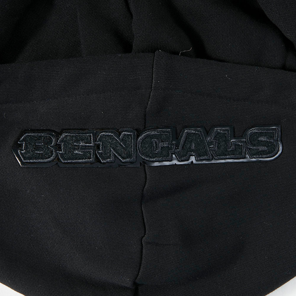 NFL CINCINNATI BENGALS TRIPLE BLACK WOMEN'S FLC PO HOODIE (TRIPLE BLACK WOMEN'S) - Image 7