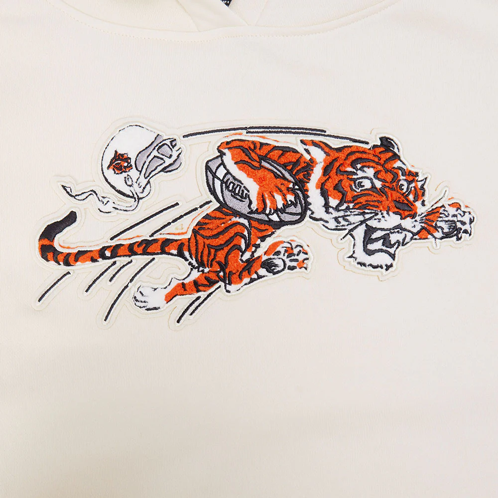 NFL CINCINNATI BENGALS RETRO CLASSIC WOMEN'S RIB CROPPED PO HOODIE (EGGSHELL/ BLACK) - Image 6