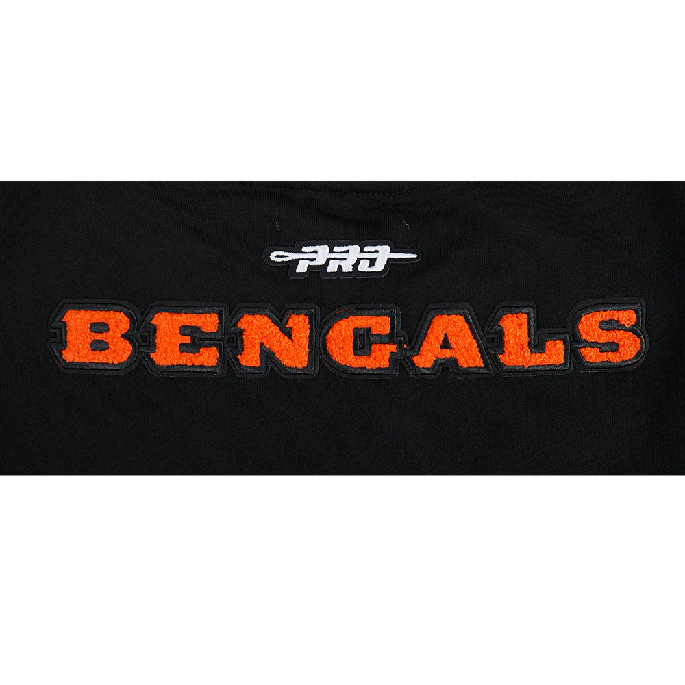 NFL CINCINNATI BENGALS JOE BURROW #9 CLASSIC PNN WOMEN'S FLC CREWNECK (BLACK) - Image 8