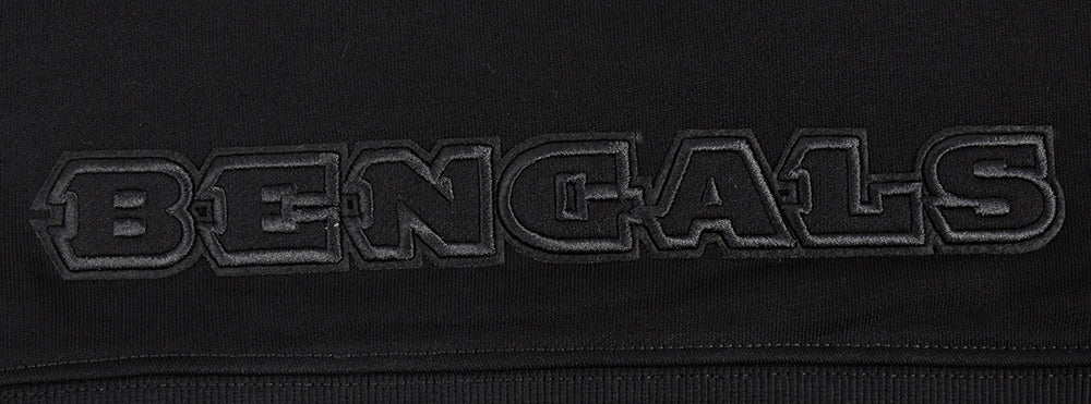 NFL CINCINNATI BENGALS NEUTRAL WOMEN'S CROPPED PULLOVER HOODIE (BLACK) - Image 6