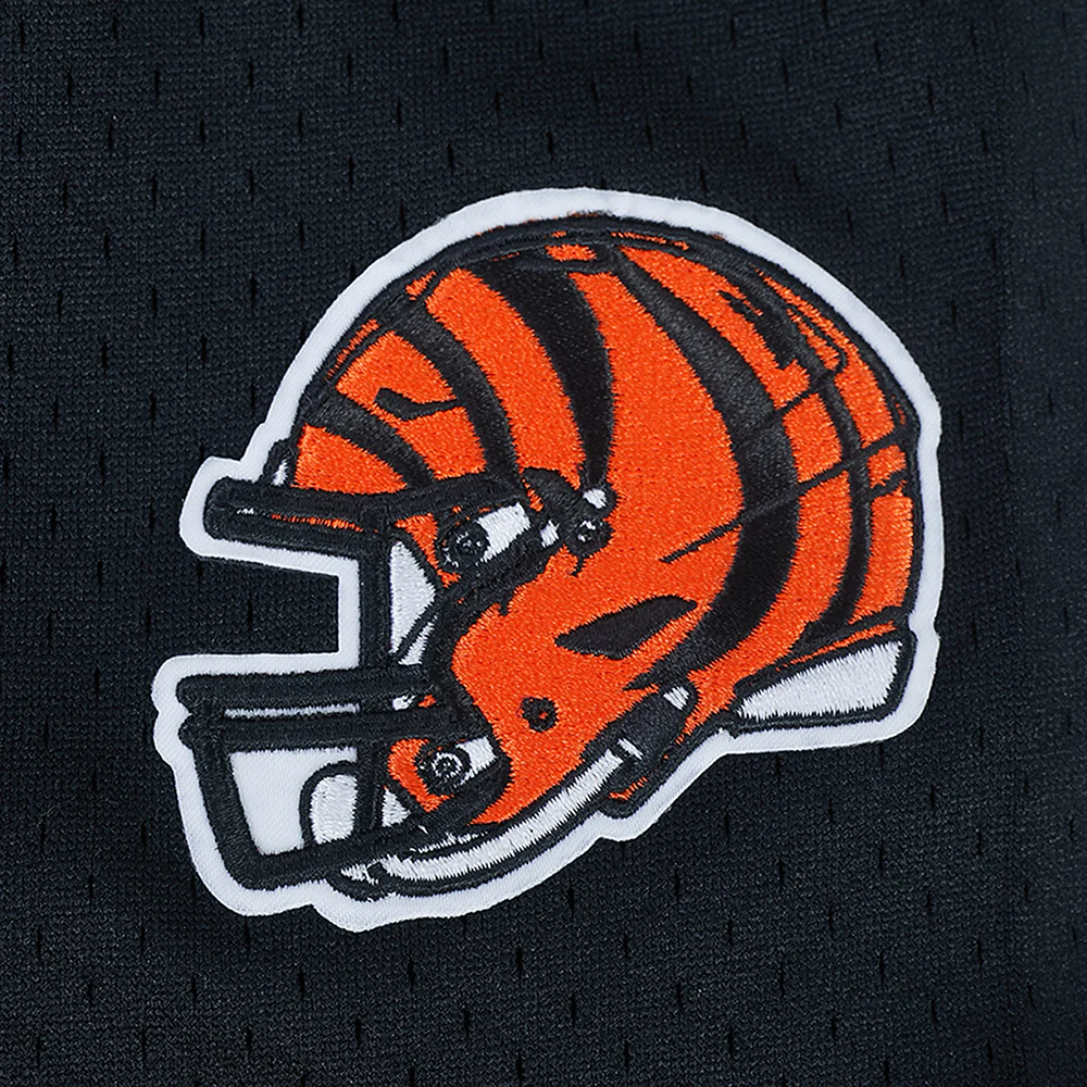 NFL CINCINNATI BENGALS CLASSIC LITTLE BOY'S MESH BUTTON DOWN SHIRT (BLACK/ORANGE) - Image 5