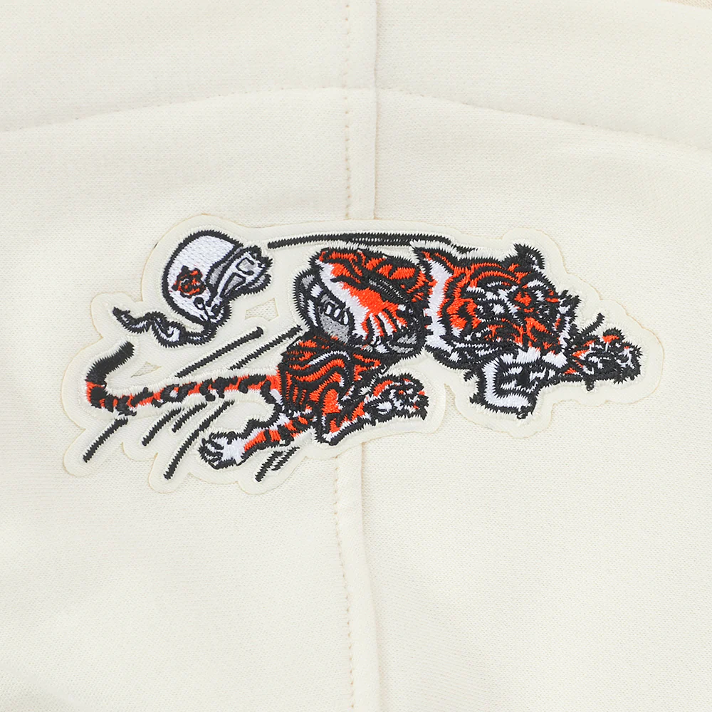 NFL CINCINNATI BENGALS RETRO CLASSIC LITTLE BOY'S RIB FLC PO HOODIE (EGGSHELL/ BLACK) - Image 6