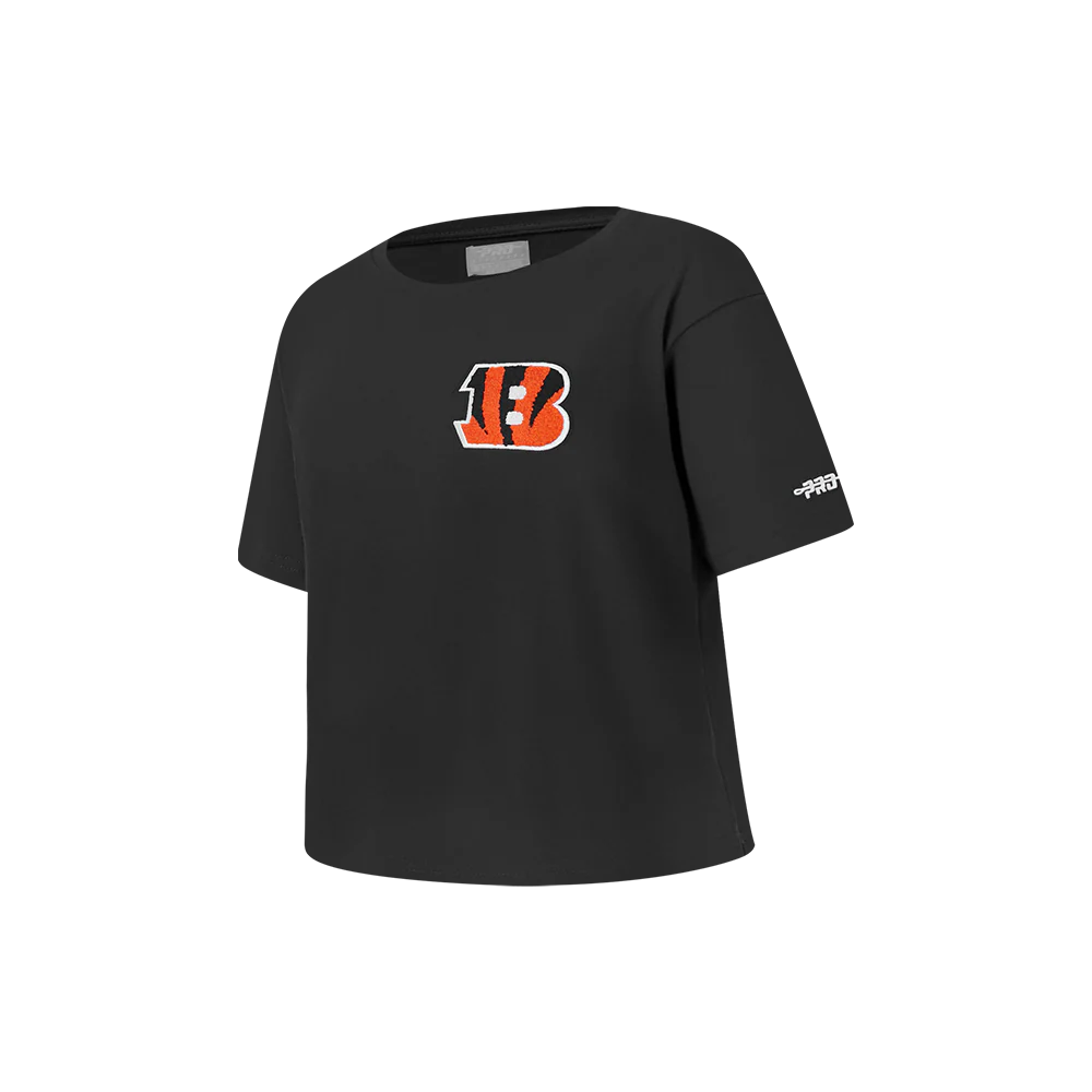 NFL CINCINNATI BENGALS CLASSIC LITTLE GIRLS SHORT SLEEVE BOXY TEE (BLACK) - Image 3