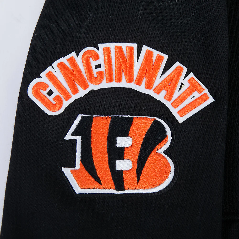 NFL CINCINNATI BENGALS CLASSIC LITTLE GIRLS  FLEECE FULL ZIP HOODIE (BLACK) - Image 5