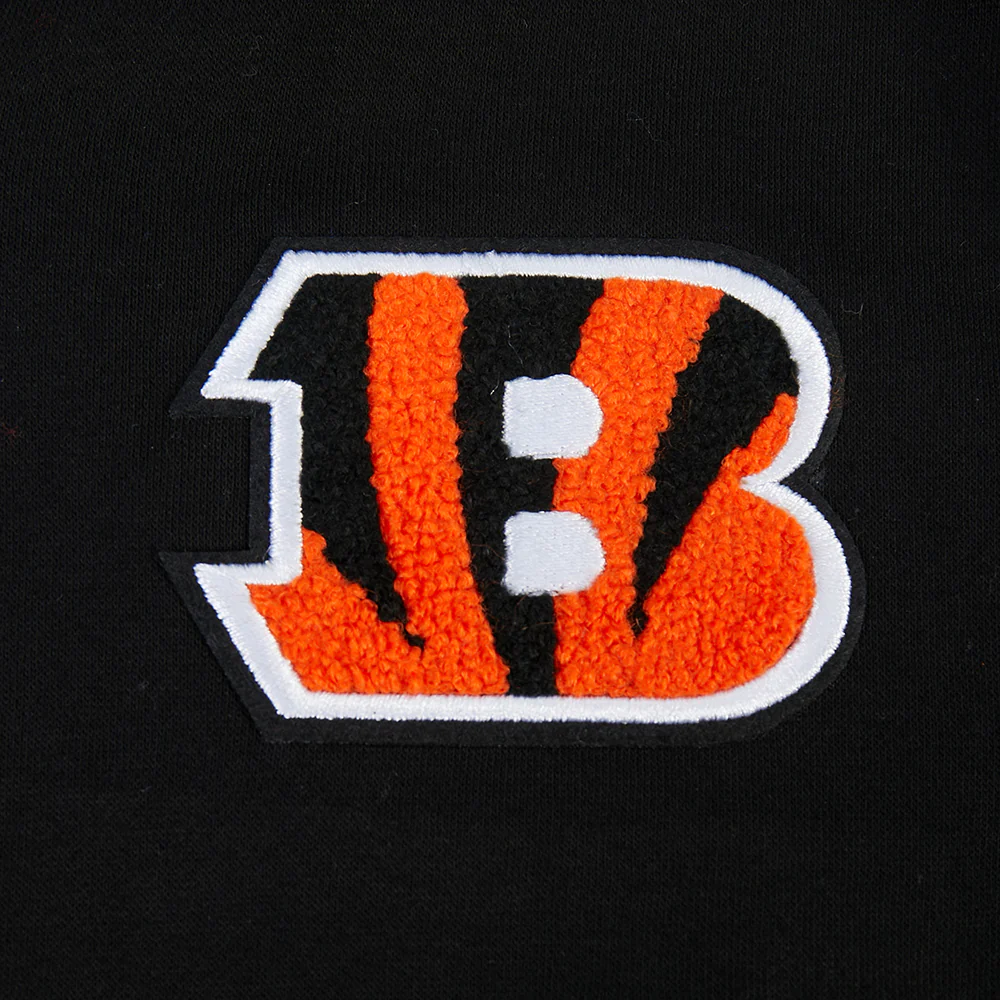 NFL CINCINNATI BENGALS CLASSIC LITTLE GIRLS  FLEECE FULL ZIP HOODIE (BLACK) - Image 6