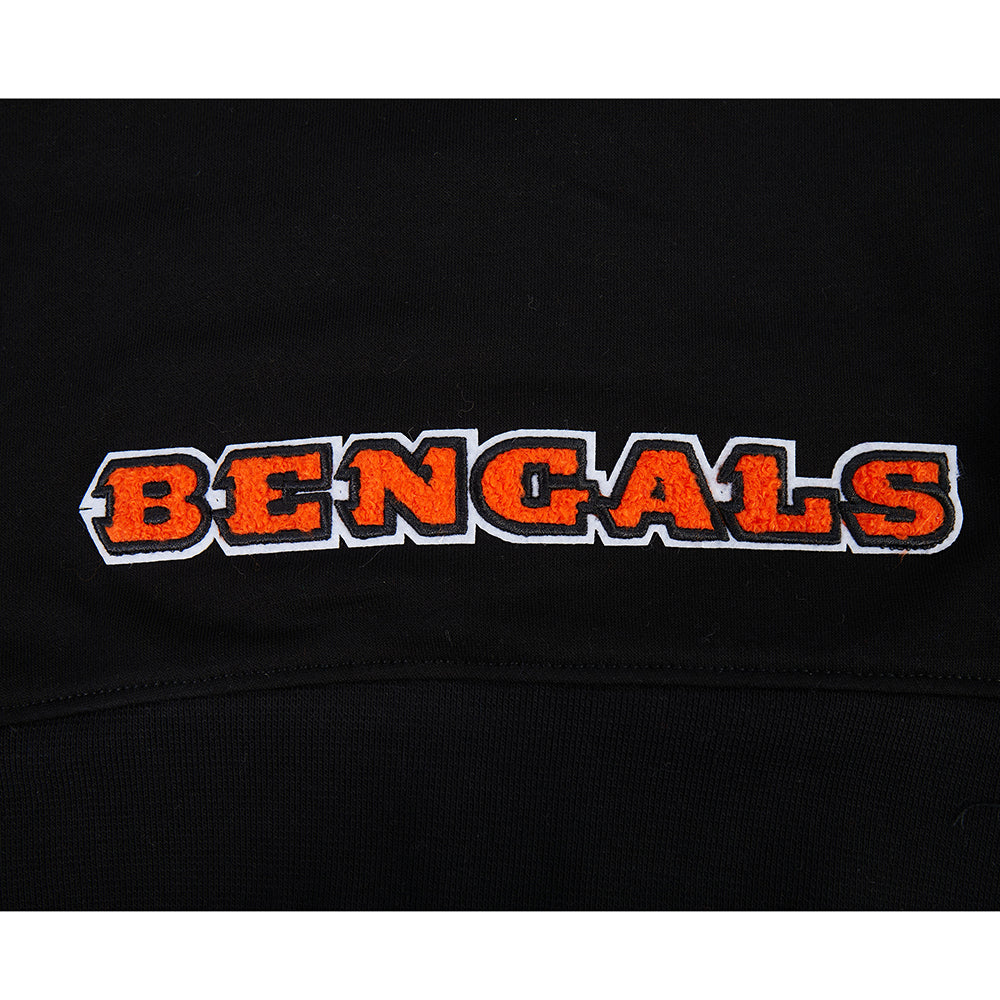 NFL CINCINNATI BENGALS CLASSIC LITTLE GIRLS  FLEECE FULL ZIP HOODIE (BLACK) - Image 7