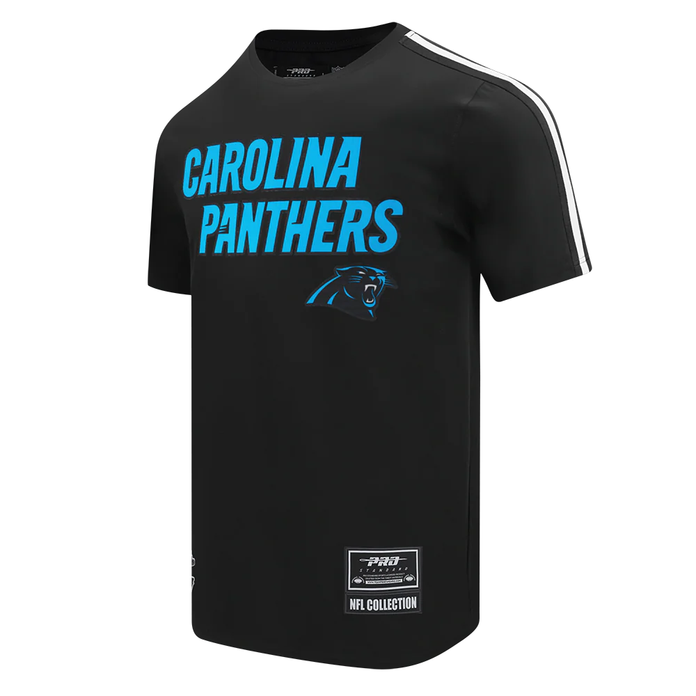 NFL CAROLINA PANTHERS CLASSIC MESH MEN'S SJ STRIPED TEE (BLACK) - Image 5