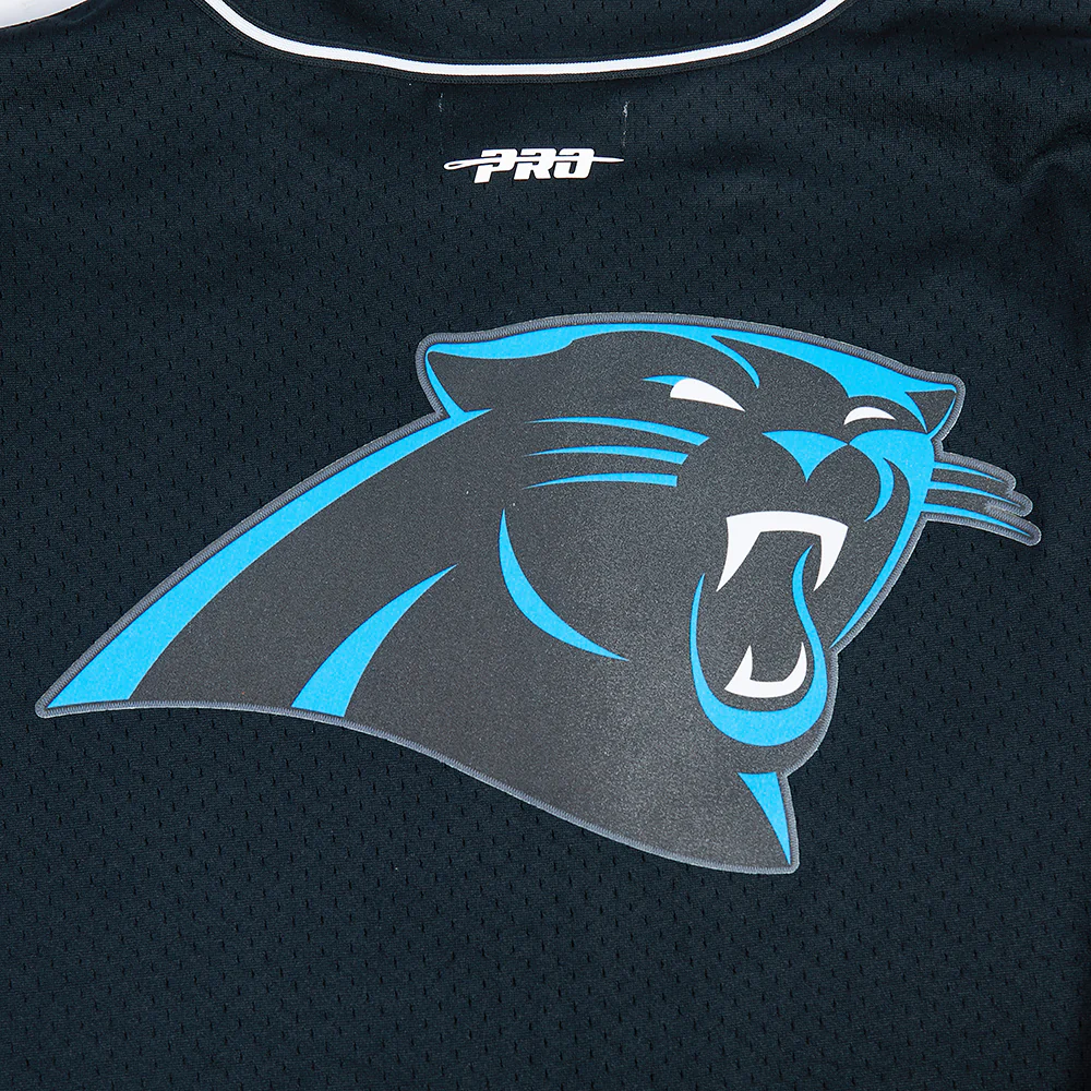 NFL CAROLINA PANTHERS CLASSIC MESH BUTTON DOWN SHIRT (BLACK) - Image 8