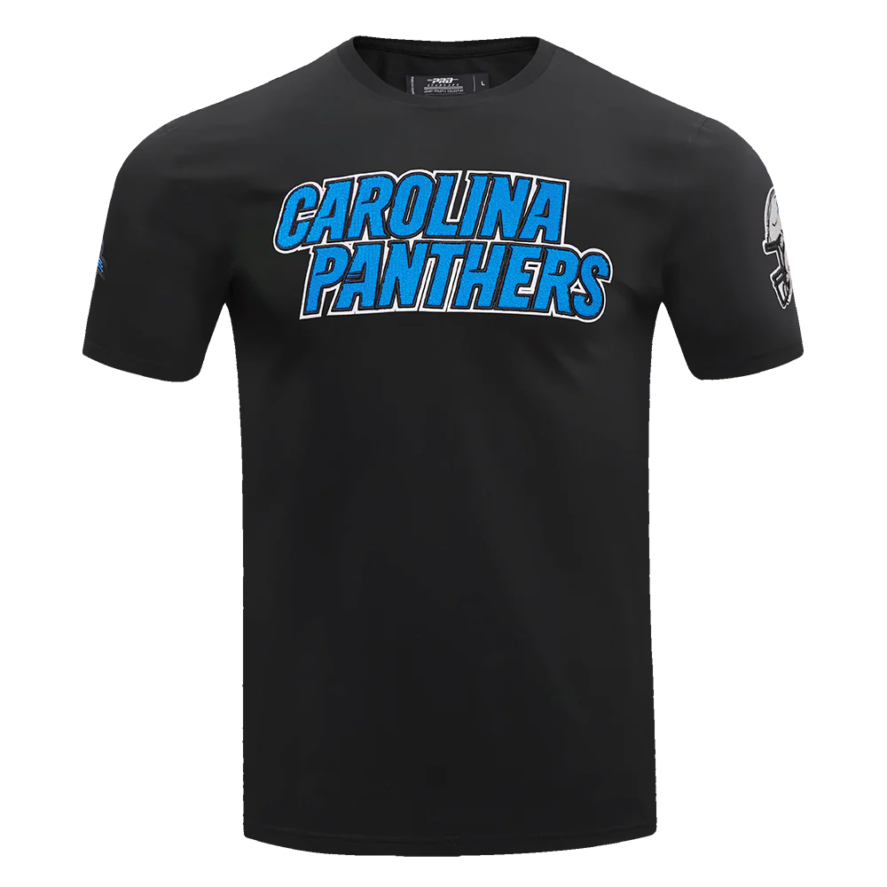 NFL CAROLINA PANTHERS CLASSIC CHENILLE MEN'S TEE (BLACK)